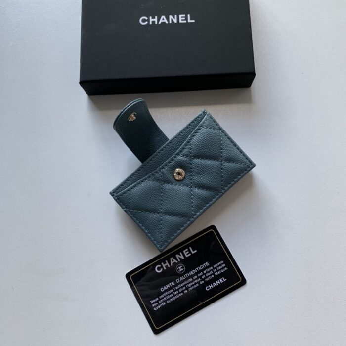 Alternative view of CHANEL CARD HOLDER BLUE 10.4CM