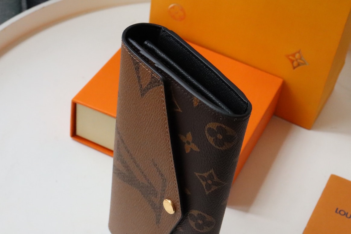 LOUIS VUITTON SARAH WALLET MONOGRAM CANVAS BROWN 19CM M80726 - Image 4