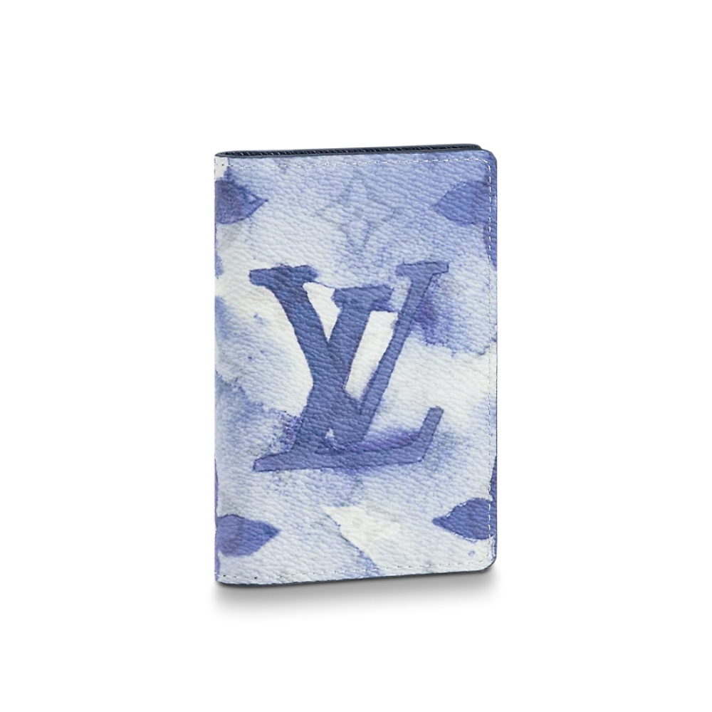 Louis Vuitton Pocket Organizer Ink Watercolor Blue 11cm M80455
