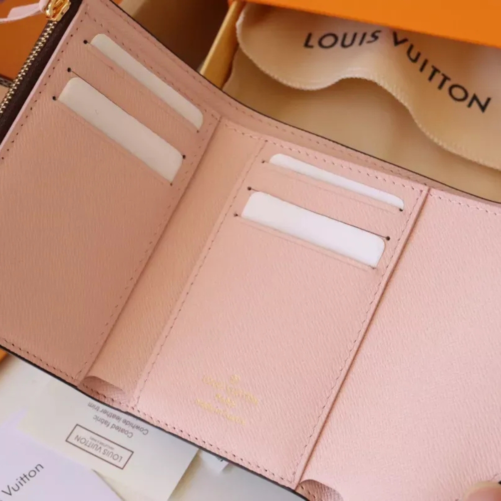 LOUIS VUITTON VICTORINE WALLET MONOGRAM ROSE BALLERINE 12CM M62360 - Image 6