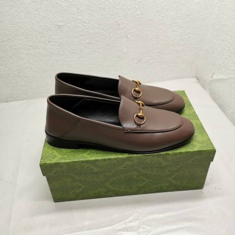 Alternative view of GUCCI WOMEN'S LEATHER HORSEBITS LOAFERS BROWN