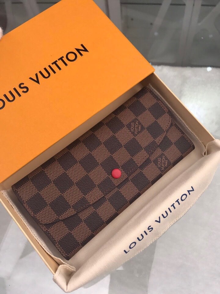 Louis Vuitton Damier Ebène Emilie Wallet Red - Image 2