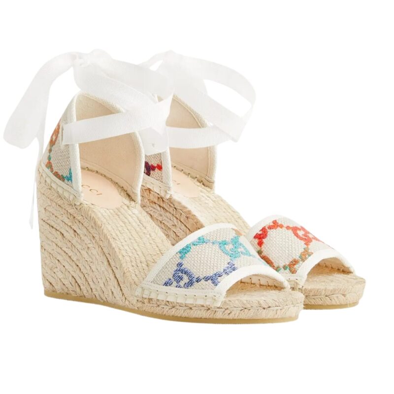 GUCCI WOMEN’S PLATFORM ESPADRILLE SANDALS ‎652895 UFT80 8469
