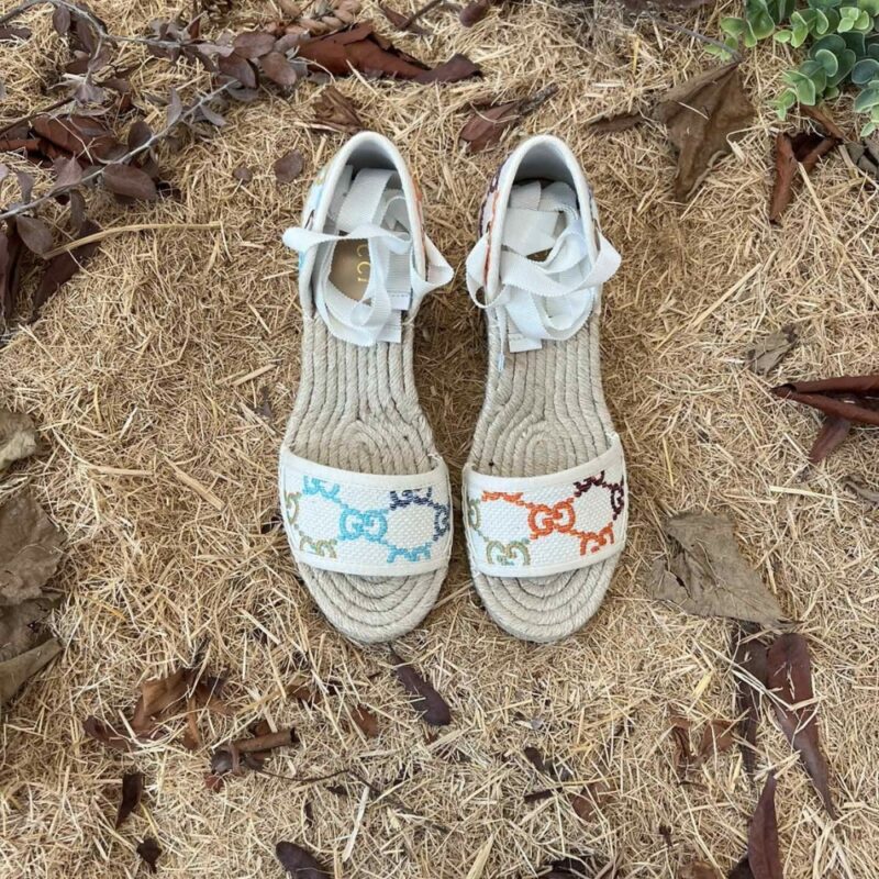 Alternative view of GUCCI WOMEN’S PLATFORM ESPADRILLE SANDALS ‎652895 UFT80 8469