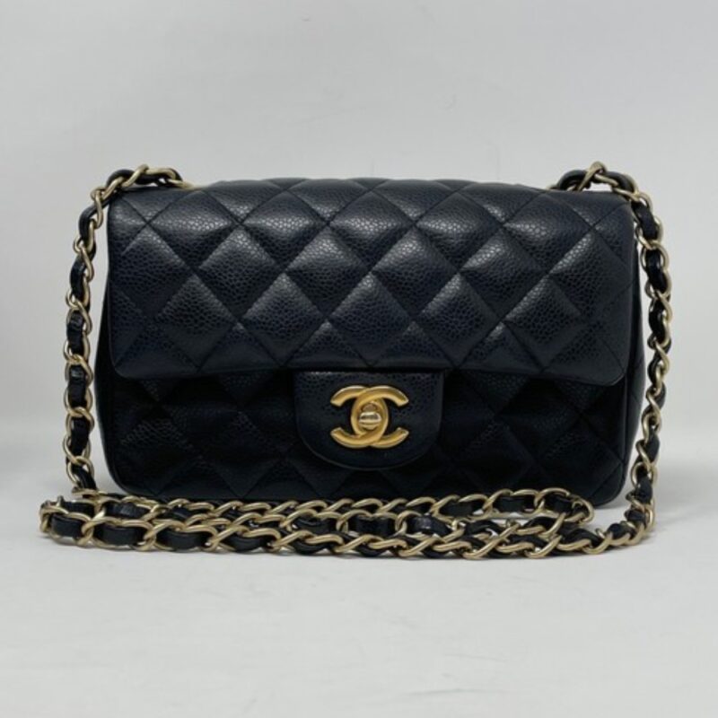 Alternative view of CHANEL MINI CLASSIC HANDBAG GOLD TONE METAL BLACK 20CM A69900 Y04059 94305