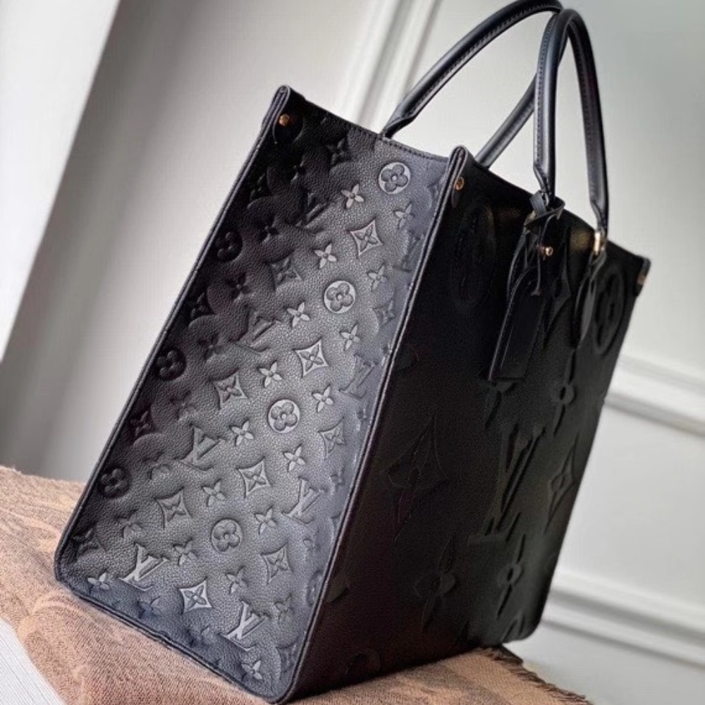 Louis Vuitton Onthego GM Bag Monogram Empreinte Leather Black 41Cm M44925 - Image 3