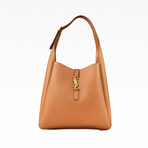 SAINT LAURENT 5 À 7 SOFT SMALL HOBO BAG IN SMOOTH LEATHER BEIGE