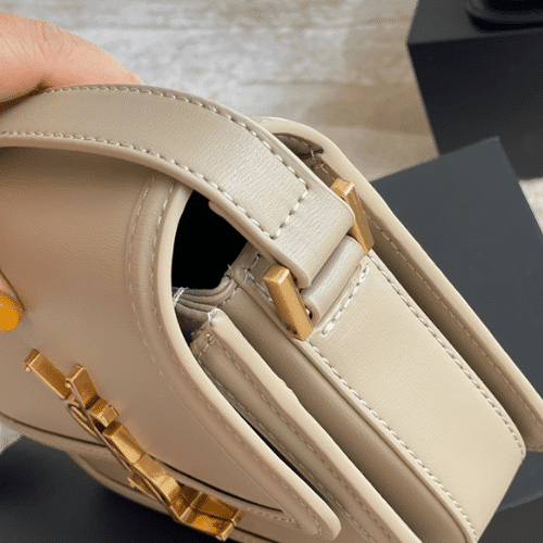 Alternative view of SAINT LAURENT SOLFERINO SMALL SATCHEL IN BOX SAINT LAURENT LEATHER BLANC VINTAGE