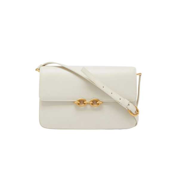 SAINT LAURENT LE MAILLON SATCHEL IN SMOOTH LEATHER BLANC VINTAGE 6497952R20W9207