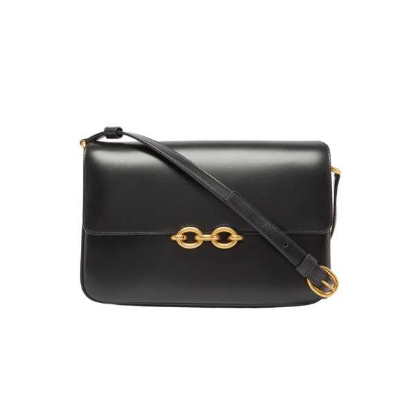 SAINT LAURENT LE MAILLON SATCHEL IN SMOOTH LEATHER BLACK 6497952R20W1000