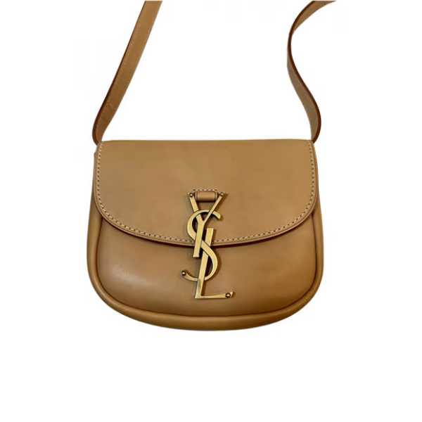SAINT LAURENT KAIA SMALL SATCHEL IN SMOOTH VINTAGE LEATHER GOLD BROWN 619740BWR6W2725