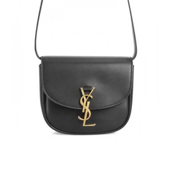 SAINT LAURENT KAIA SMALL SATCHEL IN SMOOTH VINTAGE LEATHER BLACK