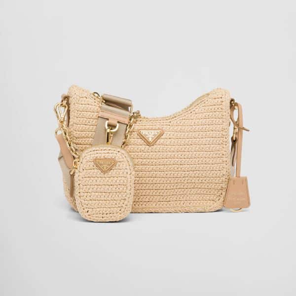 PRADA RE-EDITION 2005 RAFFIA BAG TAN 1BH2042A2TF0018VV9L