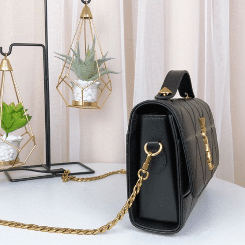 Alternative view of SAINT LAURENT NIKI CHAIN BAG PURCHASE LEATHER GOLD HARDWARE BLACK