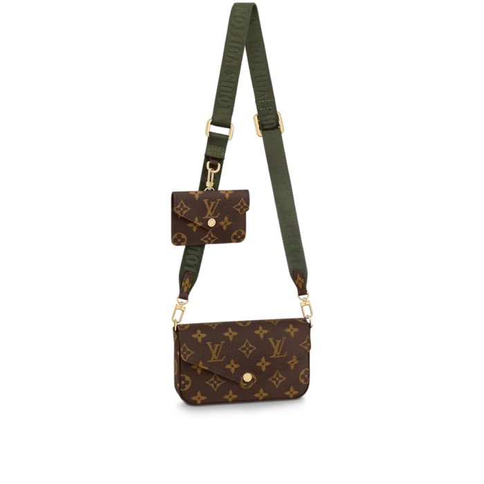 LOUIS VUITTON FÉLICIE STRAP & GO 17CM GREEN M80091