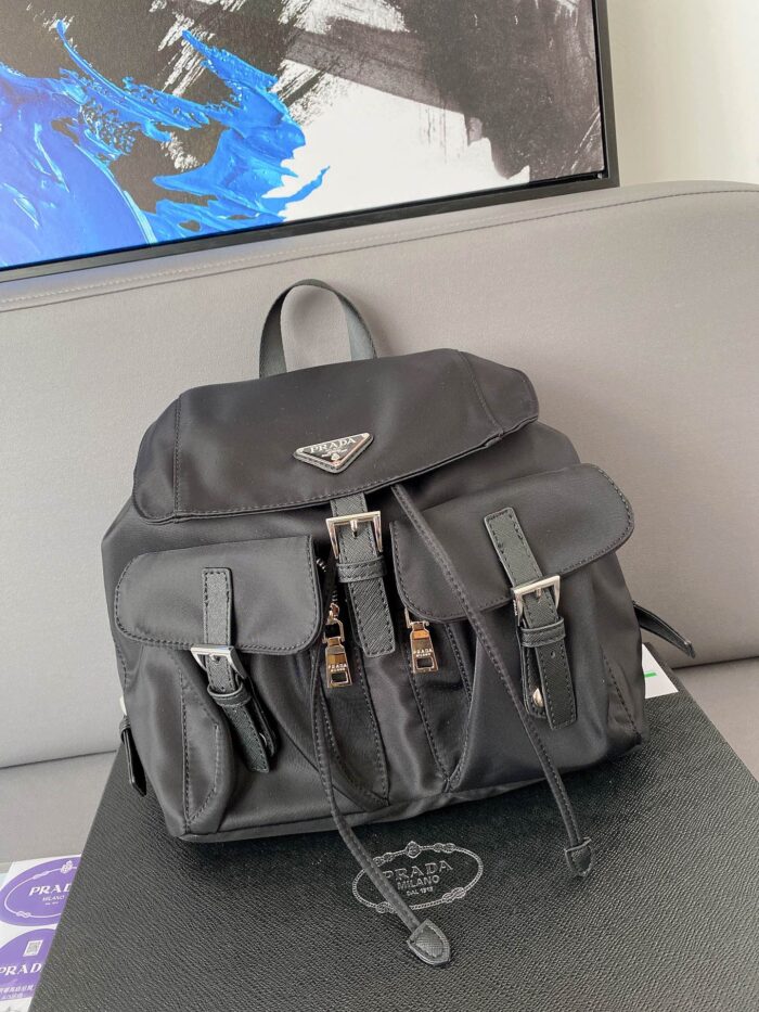 Alternative view of PRADA RE NYLON MEDIUM BACKPACK BLACK 30CM 1BZ677 RV44 F0002 V OOO