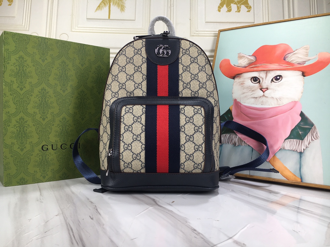GUCCI OPHIDIA GG SMALL BACKPACK BLUE 29CM 547965 9U8BN 4077 - Image 10