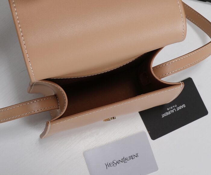 Alternative view of SAINT LAURENT KAIA NORTH/SOUTH SATCHEL IN VEGETABLE-TANNED LEATHER BEIGE 668809BWR6W2725