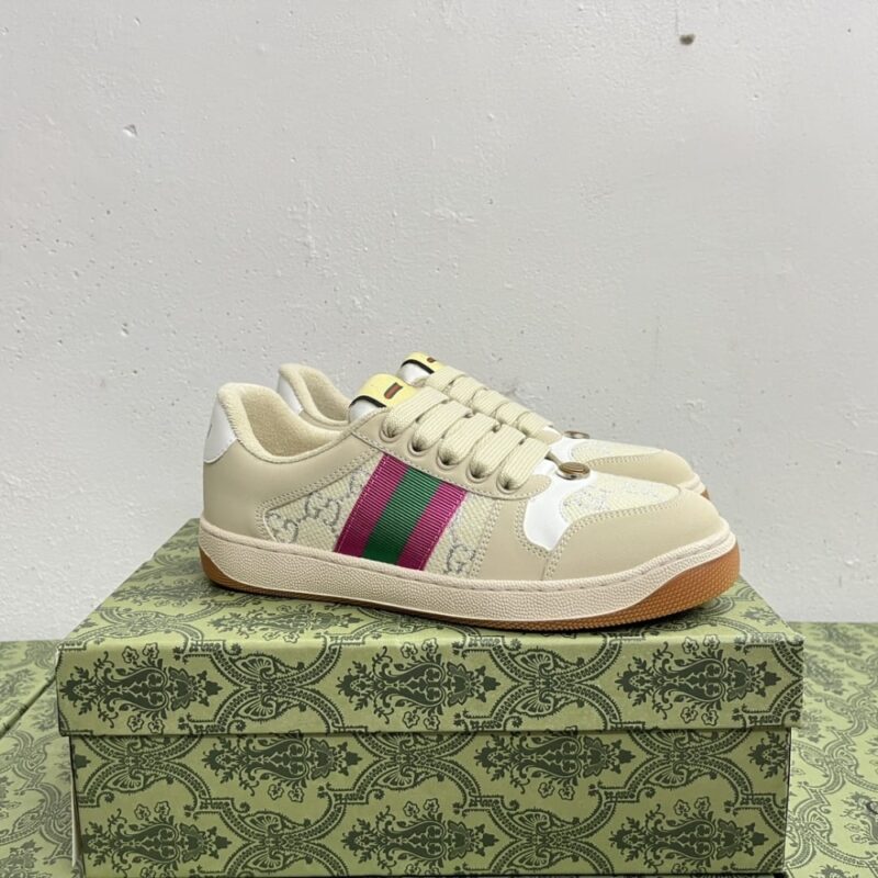 Alternative view of GUCCI WMNS SCREENER WHITE GG LAME 577684 2C830 9150
