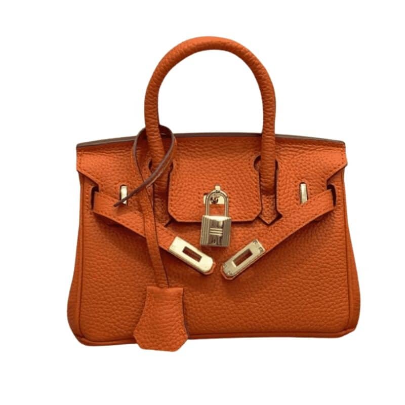 HERMES BIRKIN MINI GOLD HARDWARE EPSOM ORANGE 20CM