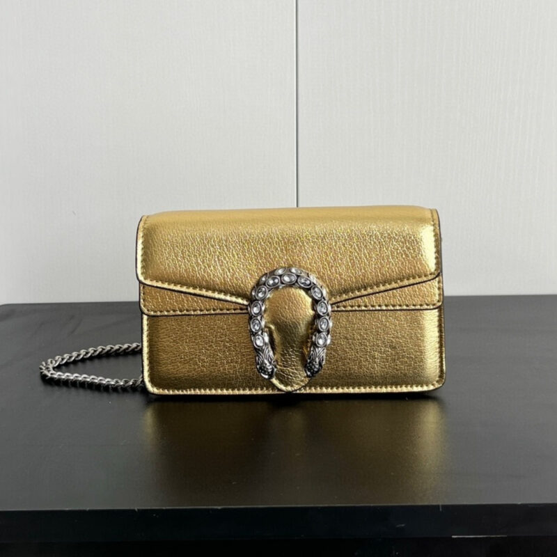 Alternative view of GUCCI WOMEN'S DIONYSUS MINI BAG GOLD LAME 16CM 476432 1TRBN 8089