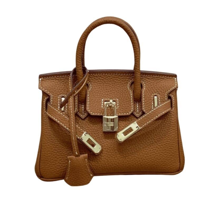 HERMES BIRKIN MINI GOLD HARDWARE EPSOM BROWN 20CM
