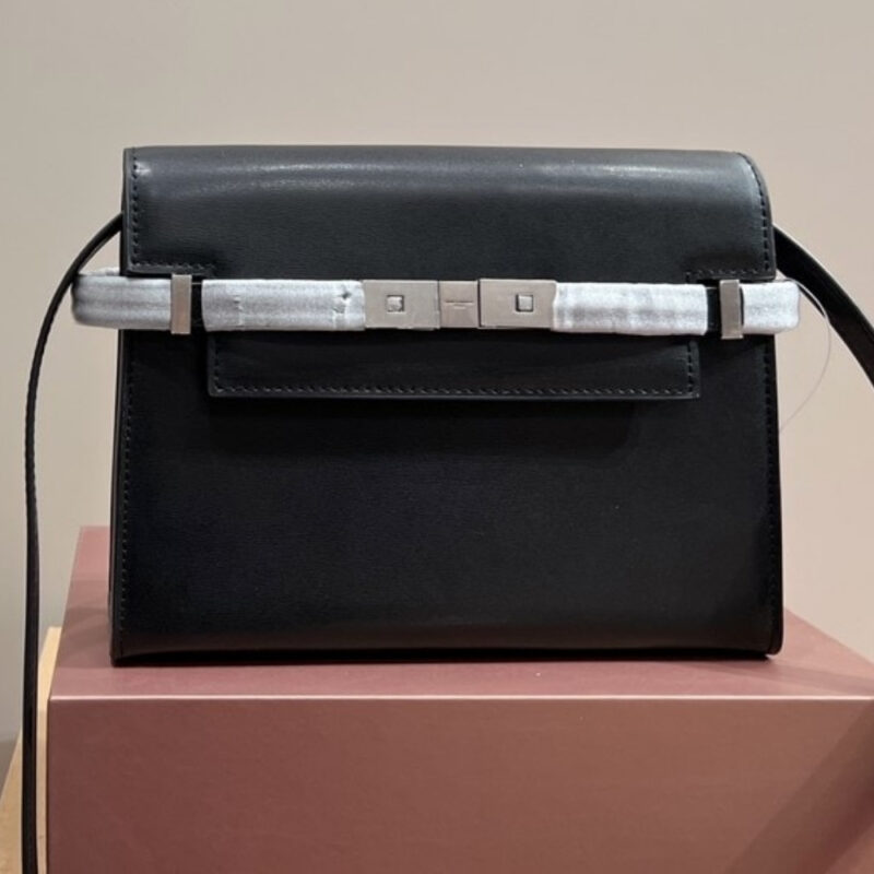 Alternative view of SAINT LAURENT MANHATTAN SMALL IN BOX BLACK SILVER 25CM