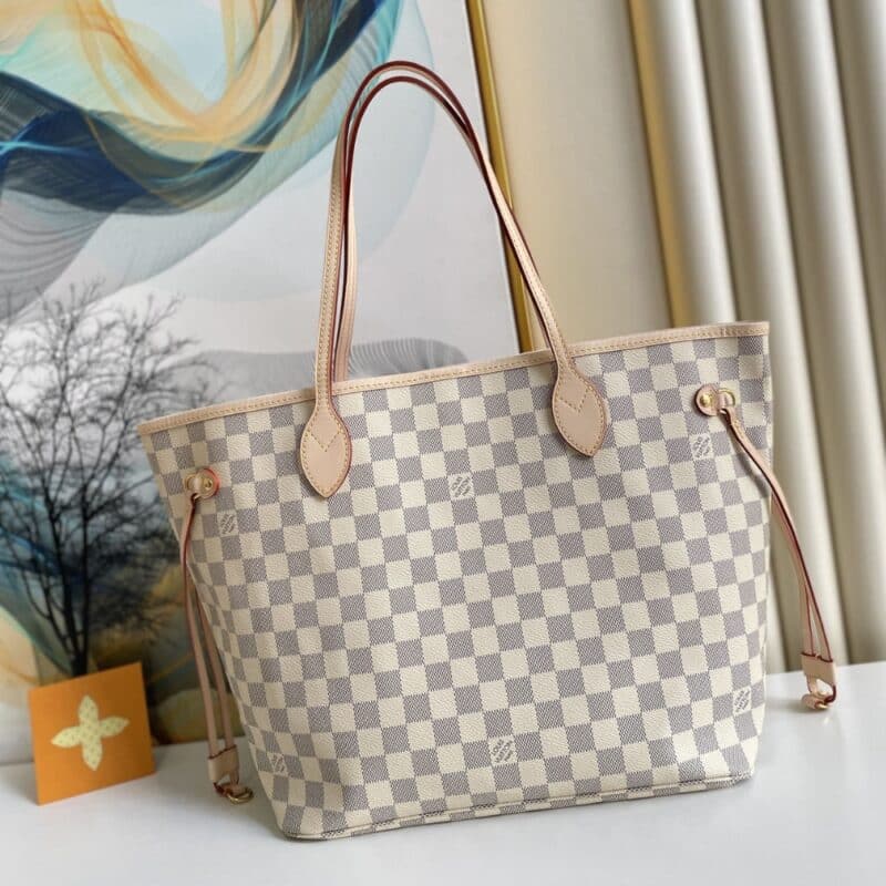 Alternative view of LOUIS VUITTON NEVERFULL GM DAMIER AZUR CANVAS BEIGE 39CM N40602
