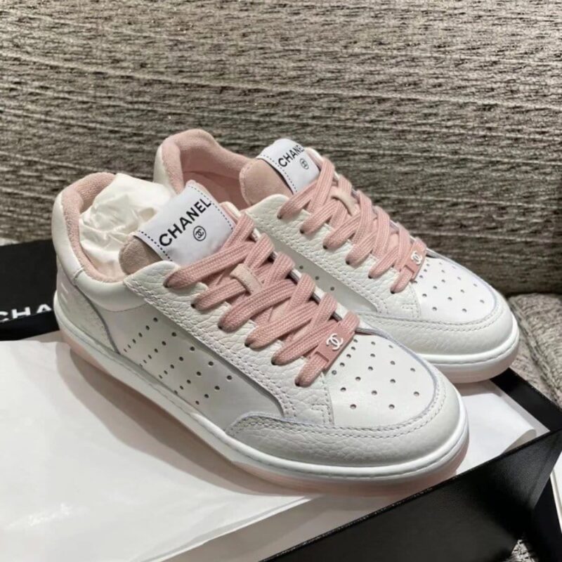 Alternative view of CHANEL RUNNER TRAINER SNEAKERS WHITE AND PINK G35934