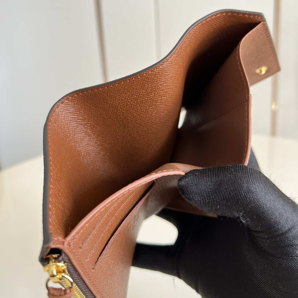 LOUIS VUITTON VICTORINE WALLET BROWN 12CM M62472 - Image 5