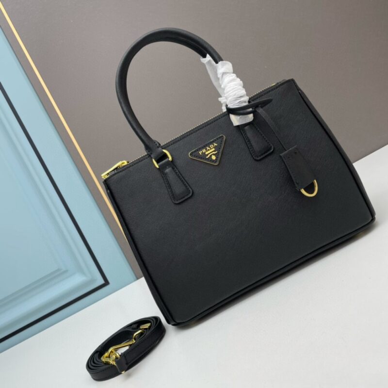 Alternative view of PRADA GALLERIA MEDIUM SAFFIANO LEATHER BAG BLACK 28CM 1BA863 NZV F0002 V EOO
