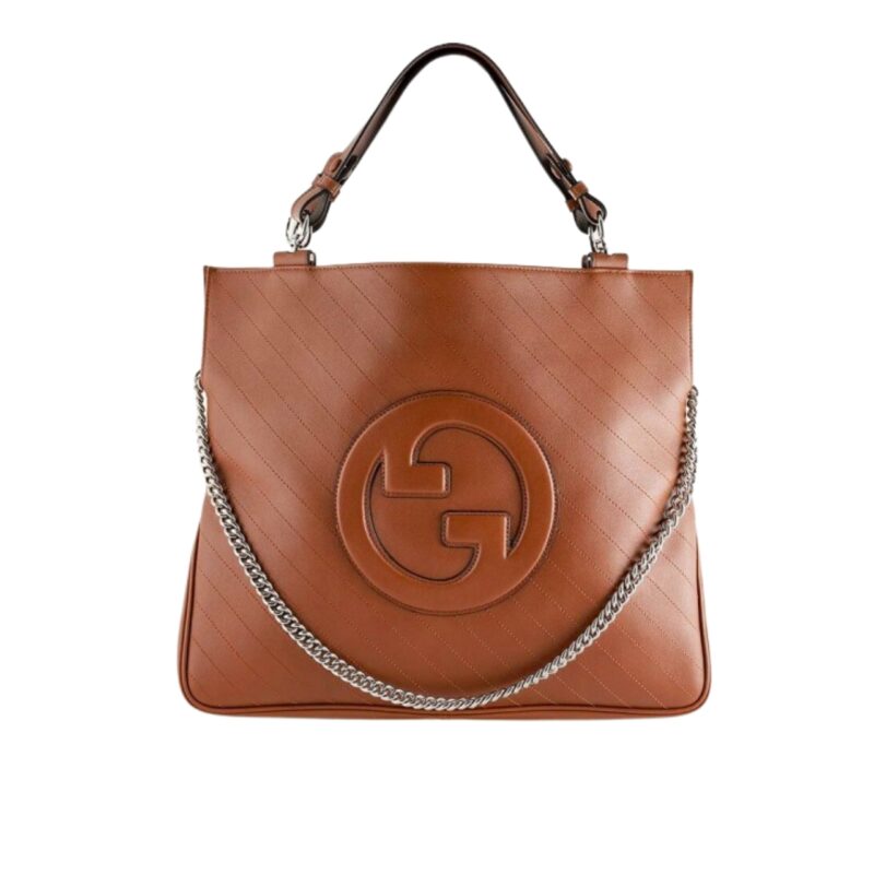 GUCCI BLONDIE SMALL TOTE BAG BROWN 30CM