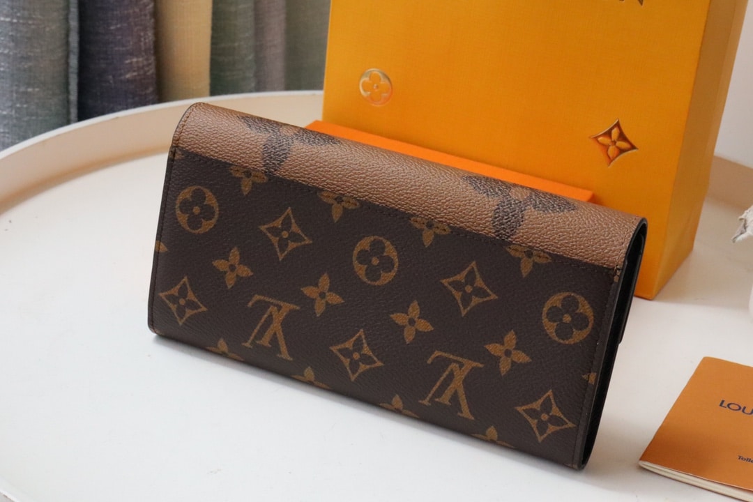 LOUIS VUITTON SARAH WALLET MONOGRAM CANVAS BROWN 19CM M80726 - Image 3