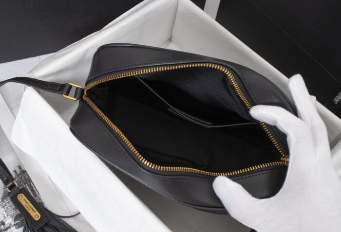 Alternative view of SAINT LAURENT LOU CAMERA BAG IN QUILTED BLACK GOLD LEATHER 23CM 612544DV7071000