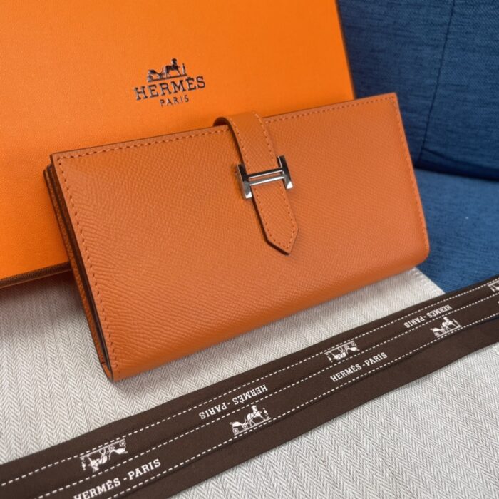 Alternative view of HERMES BEARN WALLET ORANGE 17CM H039785CK93