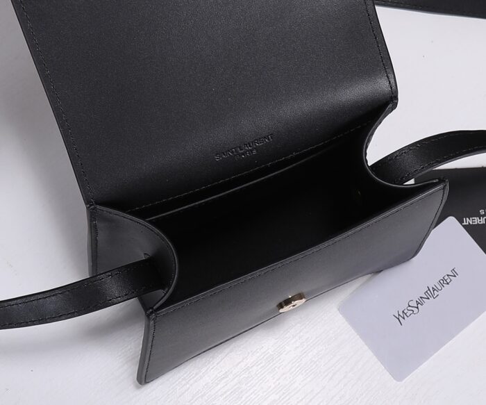 Alternative view of SAINT LAURENT KAIA NORTH/SOUTH SATCHEL IN VEGETABLE-TANNED LEATHER BLACK 668809BWR0W1000