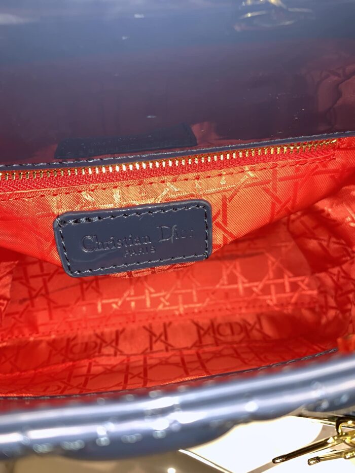 Alternative view of DIOR MEDIUM LADY BLUSH CANNAGE BAG DARK BLUE 20CM