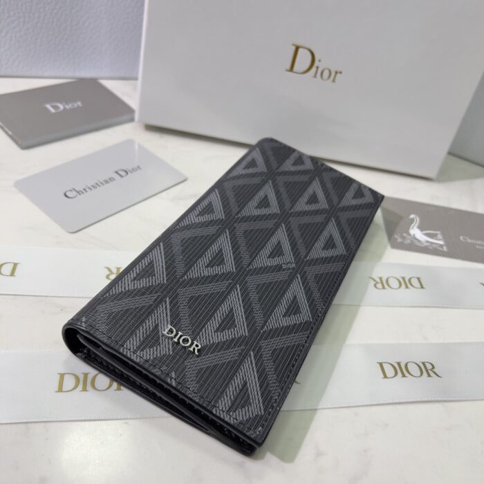 Alternative view of DIOR VERTICAL LONG WALLET BLACK CD DIAMOND CANVAS 17.5CM 2ESBC002DCO H43E