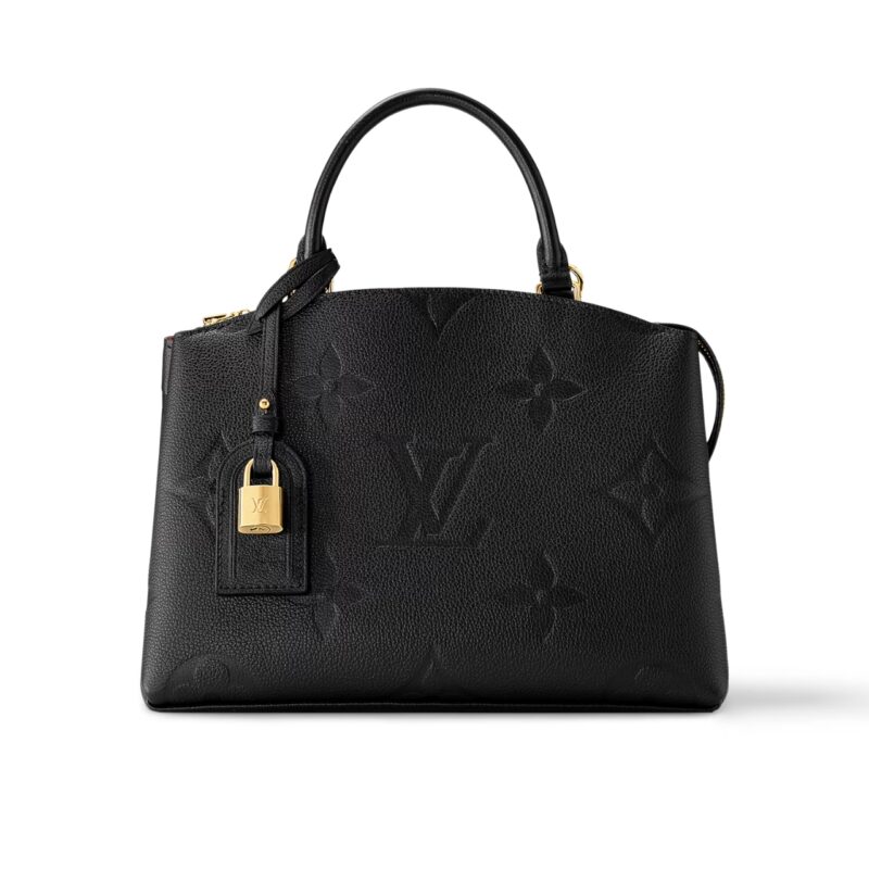 LOUIS VUITTON PETIT PALAIS MONOGRAM EMPREINTE LEATHER BLACK 29CM M58916