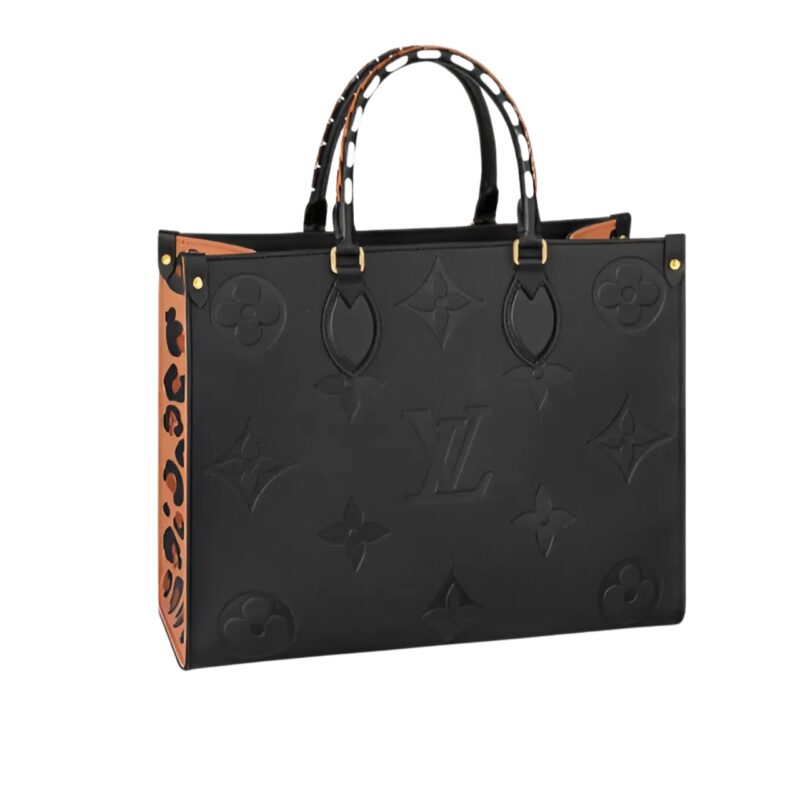 LOUIS VUITTON ONTHEGO MM WILDE AT HEART BAG BLACK 35CM M58522