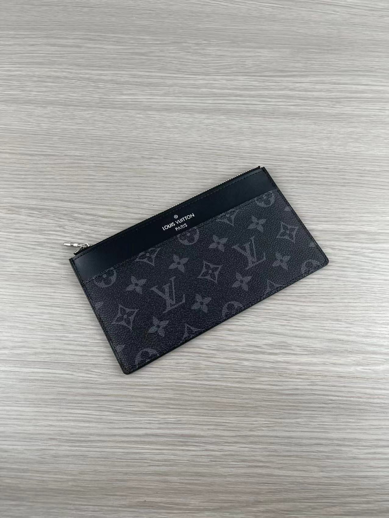 LOUIS VUITTON MONOGRAM SLIM PURSE FULL BLACK M80348 - Image 4
