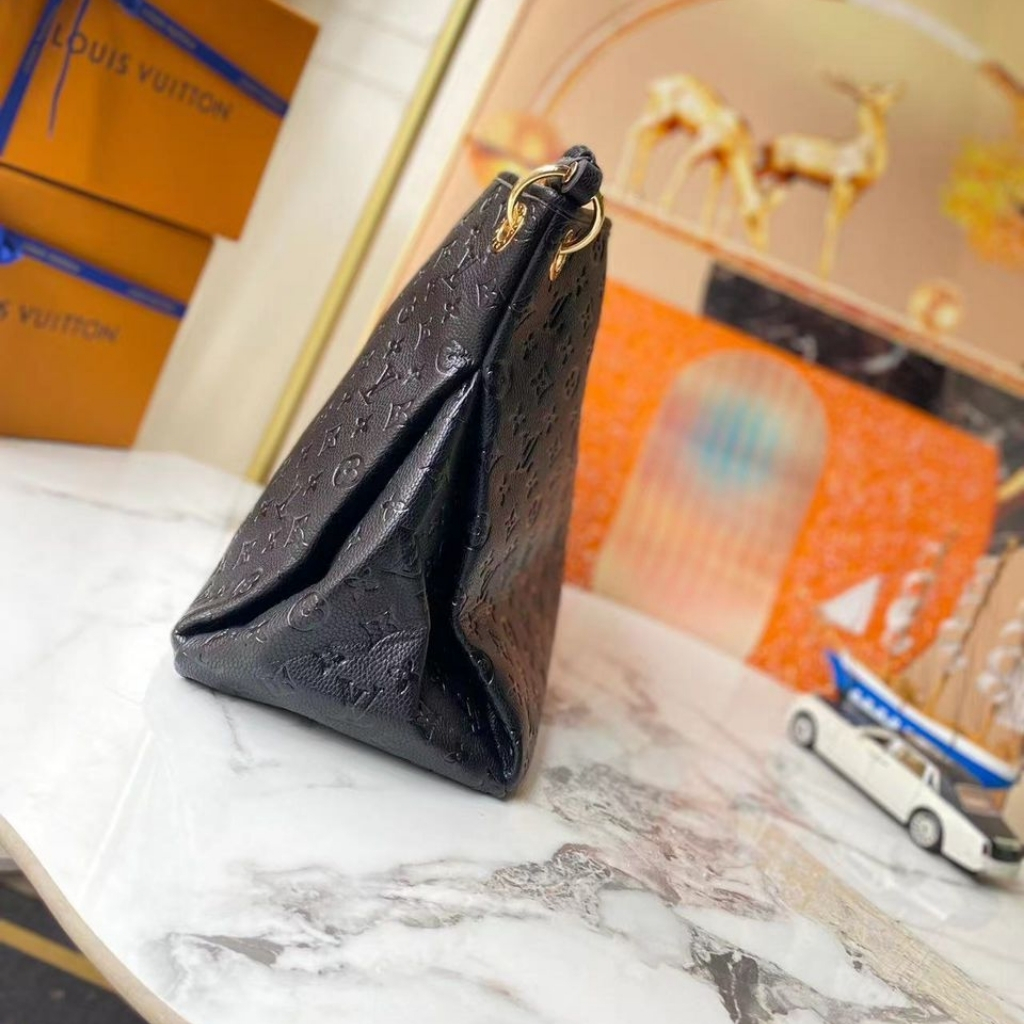 Louis Vuitton Artsy MM Monogram Empreinte Leather Black 41cm M41066 - Image 7