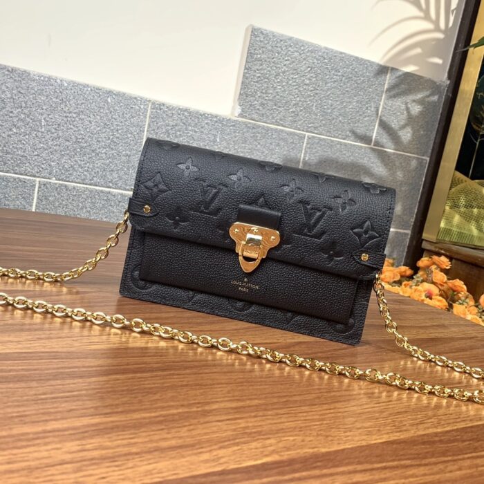 Alternative view of LOUIS VUITTON VAVIN CHAIN WALLET BLACK 19CM M67839