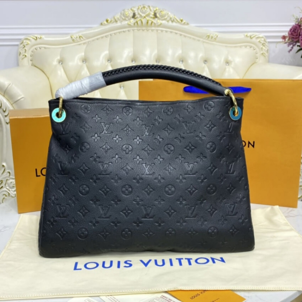 Louis Vuitton Artsy MM Monogram Empreinte Leather Black 41cm M41066 - Image 8