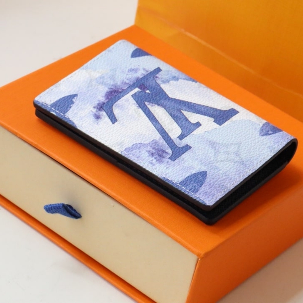 Louis Vuitton Pocket Organizer Ink Watercolor Blue 11cm M80455 - Image 3