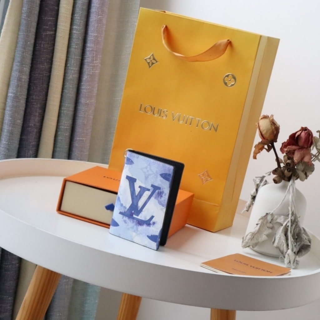 Louis Vuitton Pocket Organizer Ink Watercolor Blue 11cm M80455 - Image 8