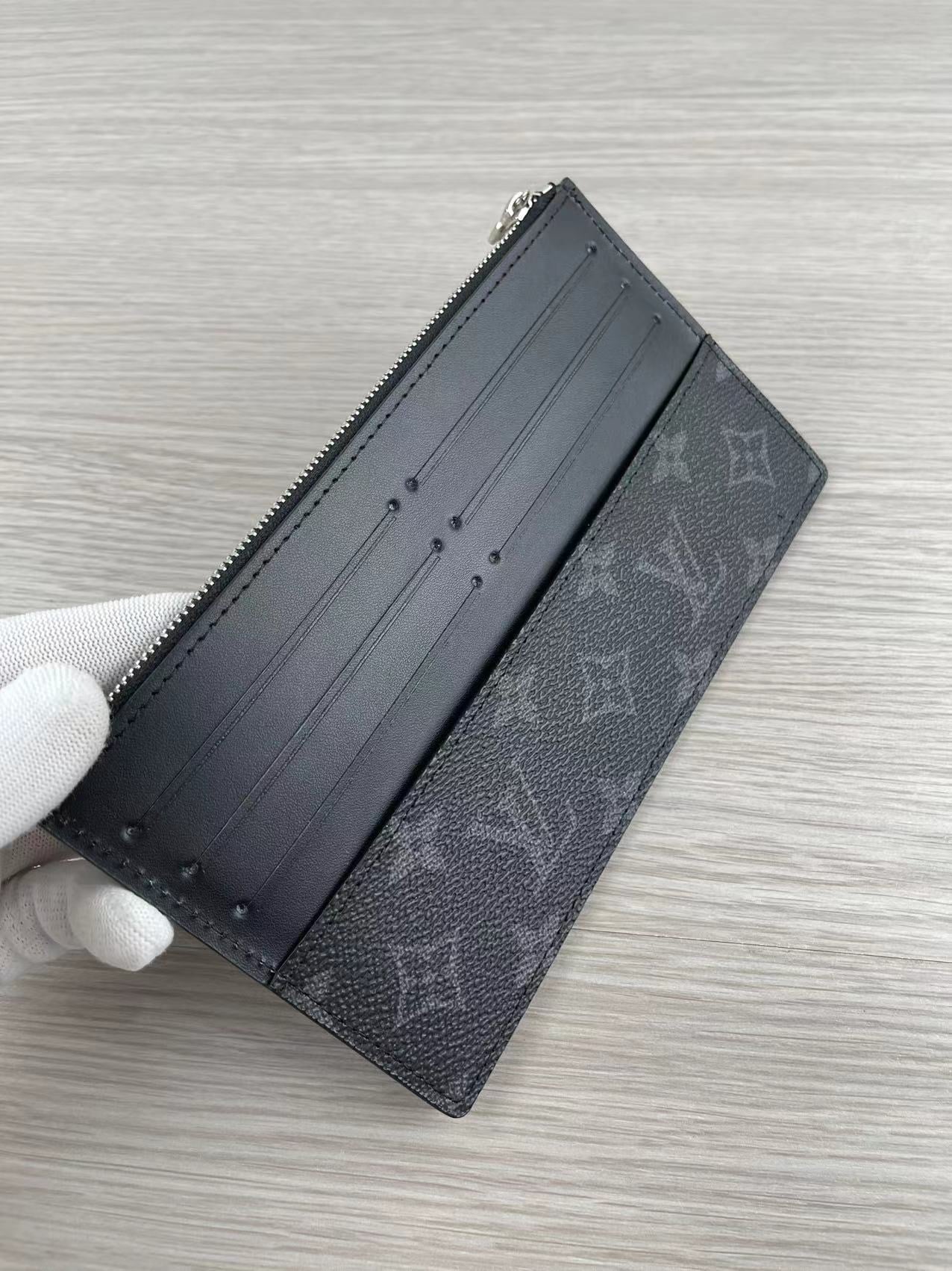 LOUIS VUITTON MONOGRAM SLIM PURSE FULL BLACK M80348 - Image 3