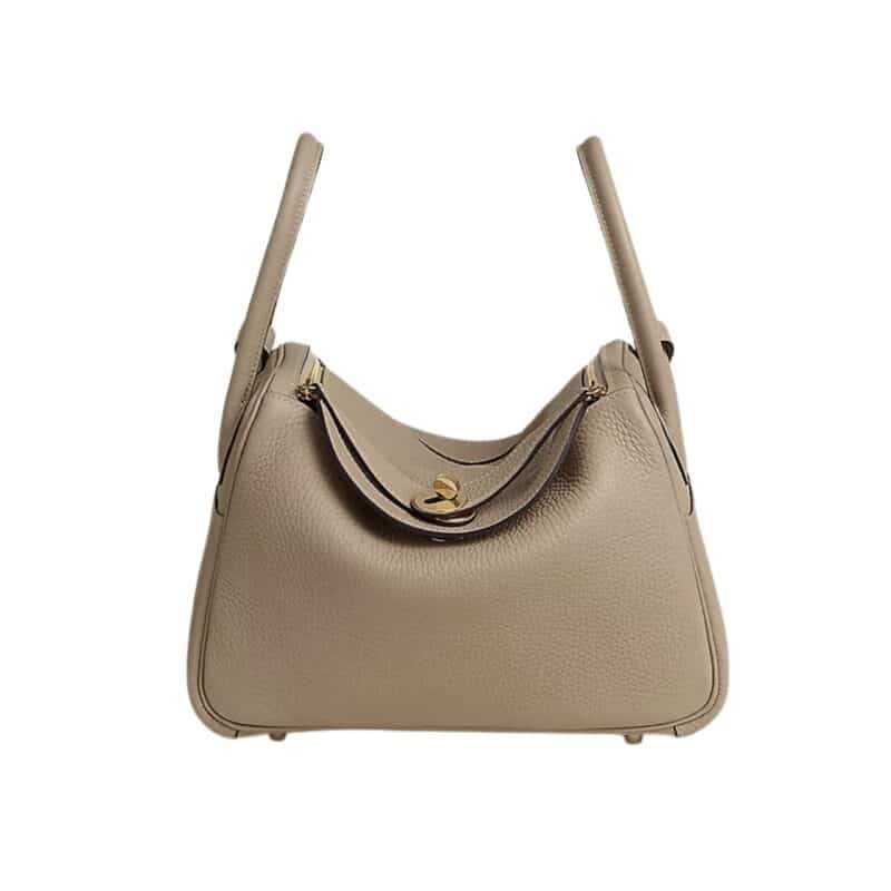 HERMES LINDY MINI TOGO BAG GOLD HARDWARE BEIGE 19CM H073428CCS2