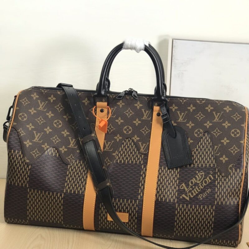 Alternative view of LOUIS VUITTON KEEPALL BANDOULIERE DAMIER EBENE 50CM N40360