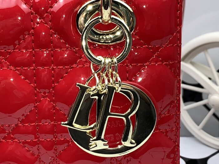 Alternative view of DIOR MEDIUM LADY BLUSH CANNAGE BAG RED 20CM